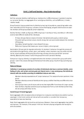 SS - Self and Society