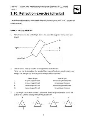 2.10 Refraction exercise (phy)