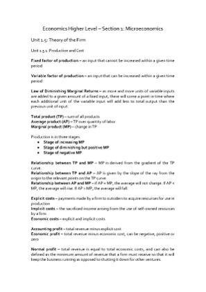Economics Notes – Section 1.5