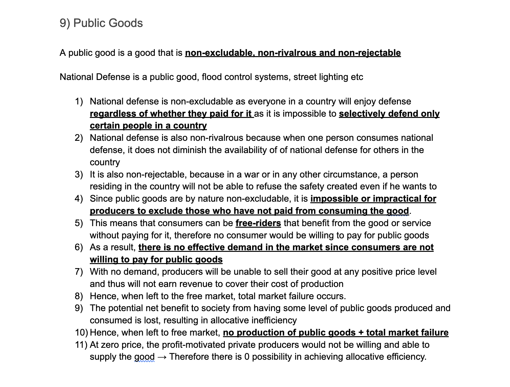 H2 Economics Market Failure + Macro notes
