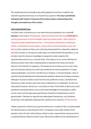 Is democracy, as is often assumed, often the best?