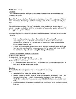 CHEMISTRY - Electrochemistry