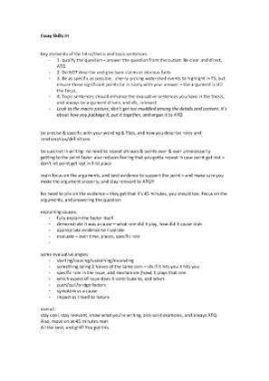 H2 International History Essay Guide