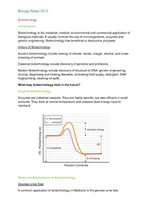 Biotechnology notes 2013