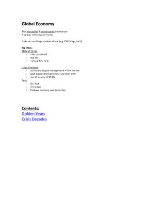 H2 International History Golden Years and Crisis Decades