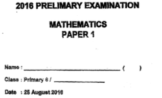 P6 Maths Pre 2016 Rosyth Exam Papers