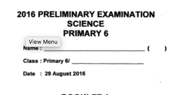 P6 Science SA2 2016 Red Swastika Exam Papers