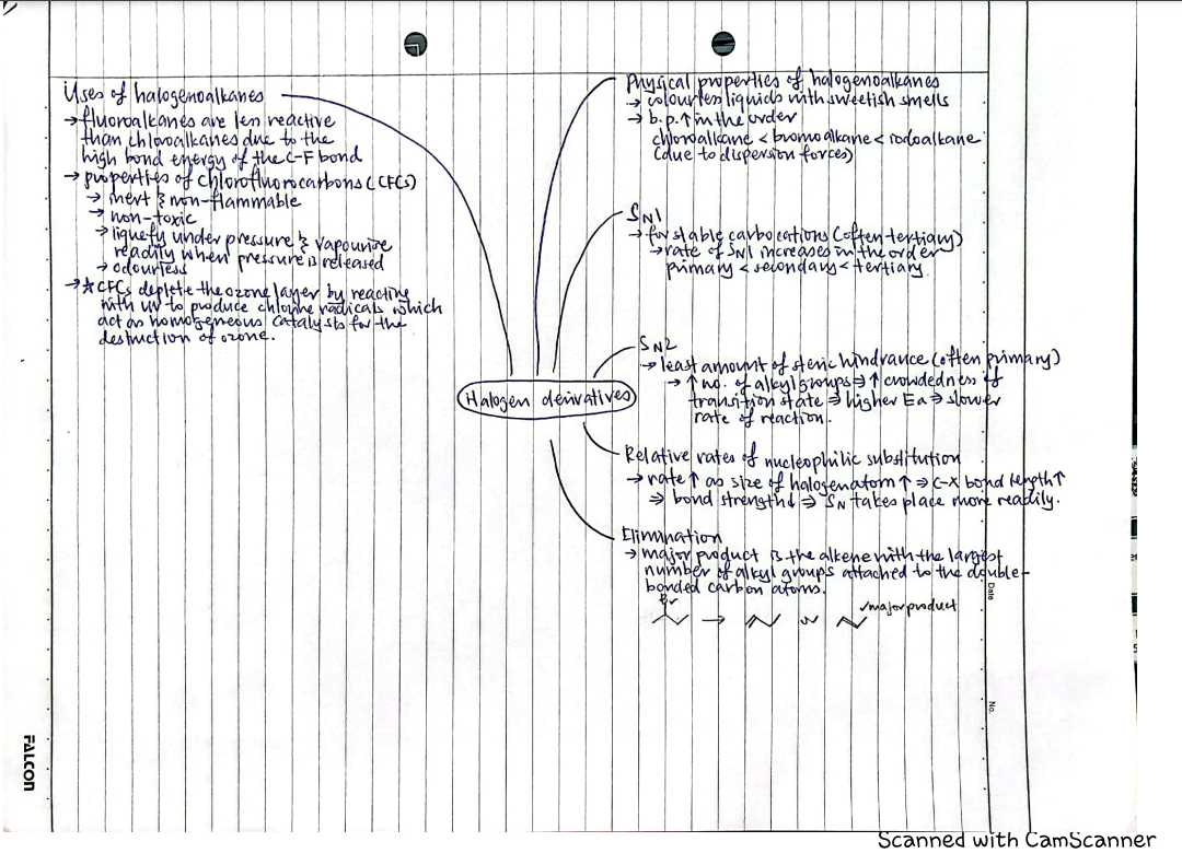 Halogen derivatives (everything except reactions)