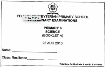 P6 Science SA2 2016 Pei Hwa Exam Papers