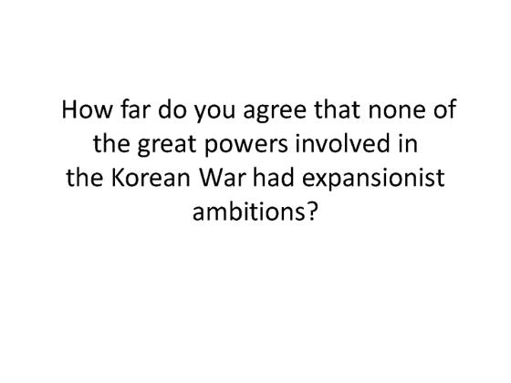 Korean War_Essay Outlines