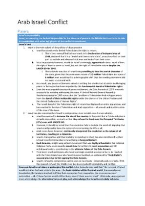 Arab-Israeli Conflict