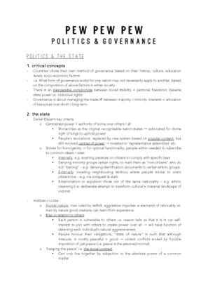 politics & governance 2016