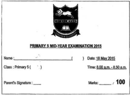 2015 P5 Maths MYE Tao Nan Exam Papers