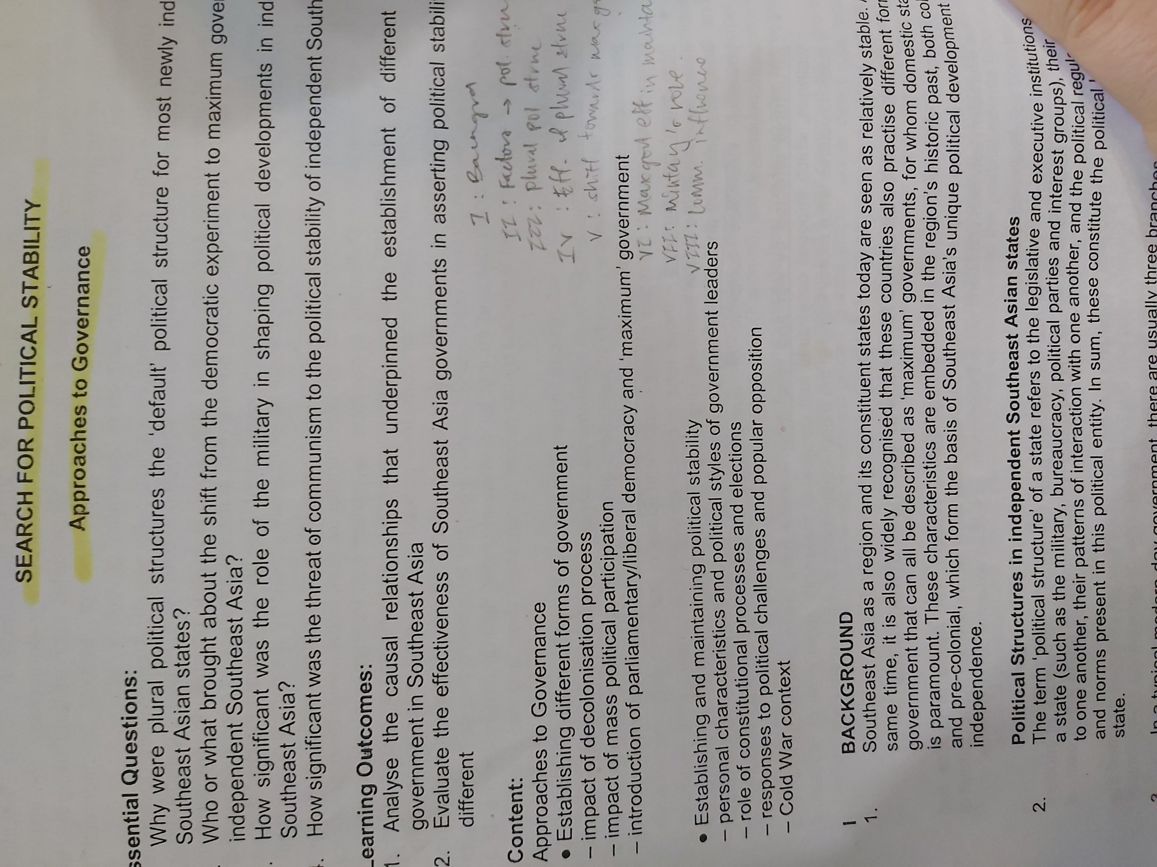 History of Southeast Asia: Political Stability